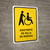 Wheelchair Assistant Yellow Spanish Portrait - Wall Sign