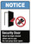 Notice: Security Door Kept Closed Not In Use - Wall Sign