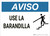 Notice: Spanish Aviso Use Handrail - Wall Sign