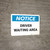 Notice: Driver Waiting Area - Wall Sign