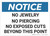 Notice: No Jewelry Piercings Exposed Cuts - Wall Sign
