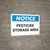 Notice: Pesticide Storage Area - Wall Sign