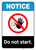 Notice: Do Not Start - Wall Sign