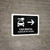 Car Rental With Right Arrow Black Bilingual Landscape - Wall Sign