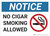 Notice: No Cigar Smoking AllowedProhibition - Wall Sign