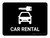 Car Rental Black Landscape - Wall Sign