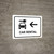 Car Rental With Left Arrow White Landscape - Wall Sign