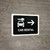 Car Rental With Right Arrow Black Landscape - Wall Sign