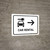 Car Rental With Right Arrow White Landscape - Wall Sign