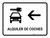 Car Rental With Left Arrow White Spanish Landscape - Wall Sign