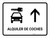 Car Rental With Up Arrow White Spanish Landscape - Wall Sign