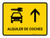 Car Rental With Up Arrow Yellow Spanish Landscape - Wall Sign