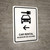 Car Rental With Left Arrow White Bilingual Spanish Portrait - Wall Sign