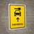 Car Rental With Up Arrow Yellow Portrait - Wall Sign