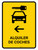 Car Rental With Left Arrow Yellow Spanish Portrait - Wall Sign