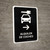 Car Rental With Right Arrow Black Spanish Portrait - Wall Sign