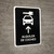 Car Rental With Up Arrow Black Spanish Portrait - Wall Sign