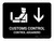 Customs Control With Down Arrow Black Bilingual Spanish Landscape - Wall Sign