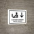 Customs Control With Down Arrow White Bilingual Spanish Landscape - Wall Sign