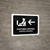 Customs Control With Left Arrow Black Bilingual Spanish Landscape - Wall Sign