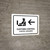 Customs Control With Left Arrow White Bilingual Spanish Landscape - Wall Sign