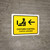 Customs Control With Left Arrow Yellow Bilingual Spanish Landscape - Wall Sign