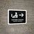 Customs Control With Right Arrow Black Bilingual Spanish Landscape - Wall Sign