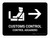 Customs Control With Right Arrow Black Bilingual Spanish Landscape - Wall Sign