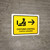 Customs Control With Right Arrow Yellow Bilingual Spanish Landscape - Wall Sign