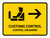 Customs Control With Right Arrow Yellow Bilingual Spanish Landscape - Wall Sign
