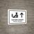 Customs Control With Up Arrow White Bilingual Landscape - Wall Sign
