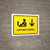 Customs Control With Down Arrow Yellow Landscape - Wall Sign