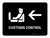 Customs Control With Left Arrow Black Landscape - Wall Sign