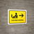 Customs Control With Right Arrow Yellow Landscape - Wall Sign