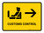 Customs Control With Right Arrow Yellow Landscape - Wall Sign