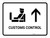 Customs Control With Up Arrow White Landscape - Wall Sign