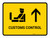 Customs Control With Up Arrow Yellow Landscape - Wall Sign
