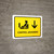Customs Control With Down Arrow Yellow Spanish Landscape - Wall Sign