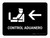 Customs Control With Left Arrow Black Spanish Landscape - Wall Sign