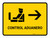 Customs Control With Right Arrow Yellow Spanish Landscape - Wall Sign