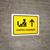 Customs Control With Up Arrow Yellow Spanish Landscape - Wall Sign