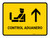 Customs Control With Up Arrow Yellow Spanish Landscape - Wall Sign