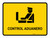 Customs Control Yellow Spanish Landscape - Wall Sign