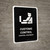 Customs Control Black Bilingual Spanish Portrait - Wall Sign
