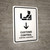 Customs Control With Down Arrow White Bilingual Spanish Portrait - Wall Sign