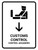 Customs Control With Down Arrow White Bilingual Spanish Portrait - Wall Sign