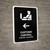 Customs Control With Left Arrow Black Bilingual Spanish Portrait - Wall Sign