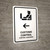 Customs Control With Left Arrow White Bilingual Spanish Portrait - Wall Sign