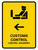 Customs Control With Left Arrow Yellow Bilingual Spanish Portrait - Wall Sign