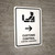 Customs Control With Right Arrow White Bilingual Spanish Portrait - Wall Sign